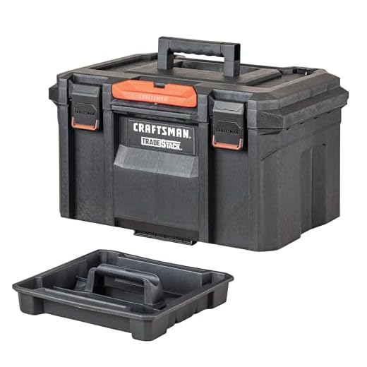 CRAFTSMAN TRADESTACK Tool Box, Waterproof Indoor/Outdoor, Stackable Tool Storage, Lockable, 21 Inch (CMST21430)