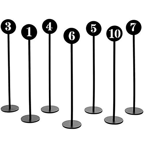 American Metalcraft NSB10 Number Stand, Black, Set 1-10