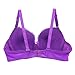 Women's Push Up Bra Lace Comfort Padded Bra Breathable Gathered Brassiere Plus Size Underwire Bra Lift Up Bras Purple