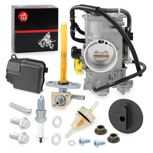 Image of Carburetor & Fuel Valve Petcock W /Lever For Honda TRX400EX Sportrax 400EX TRX400X 1999-2014 Carb