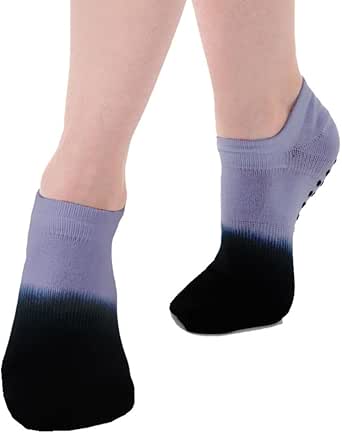 CHUNFO Womens Thigh High Knee Grip Socks Pilates Yoga Non Slip - View #3