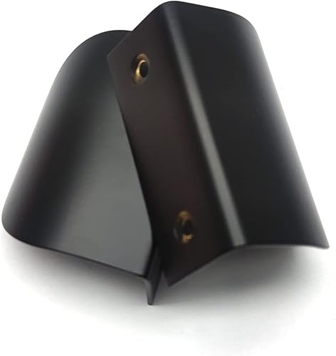 Miniatura 6 de Leaf - Tiradores de gabinete de cocina, tiradores de dedo C a C de 1.54 pulgadas, color negro, curvados, tiradores de barra para armarios con