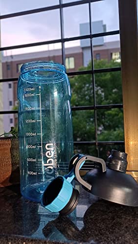 Image of Original Woben Leak proof BPA-Free Reusable Plastic Fitness Sports Water Bottle, (Random Colour, Large Capacity 2 L) 1 pcs
