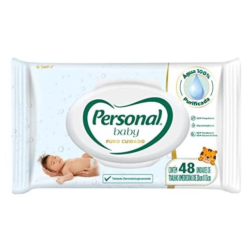 Personal Toalha Umedecida Baby Puro Cuidado Com 48 Unidades