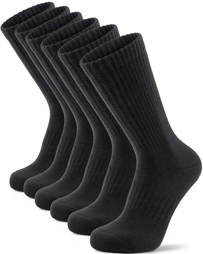 Image of PULIOU Merino Wool Socks Men Women,Cushion Moisture Wicking Breathable Outdoor Multipack Hiking Trekking Walking Athletic Work thermal warm winter,3 pairs