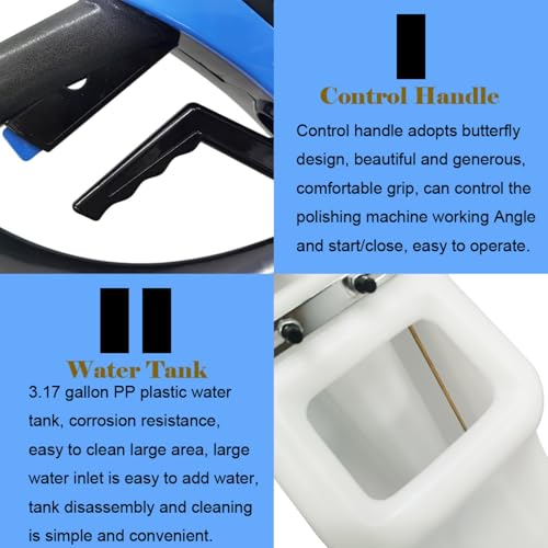 BEILOCKERY Floor Polishing Machine 110V, 17\" Commercial and Industrial Floor Polisher, Blue Heavy Duty Floor Scrubber Buffer, Multi-functional Floor Buffer Polisher Machine