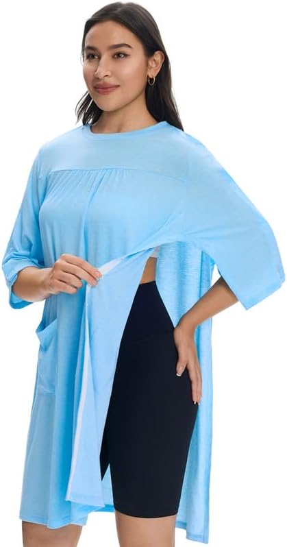 Women's Magnetic Post Shoulder Surgery Dress Rotator Surgery Recovery Must Haves Hospital Gown Adaptive Clothing with Pockets