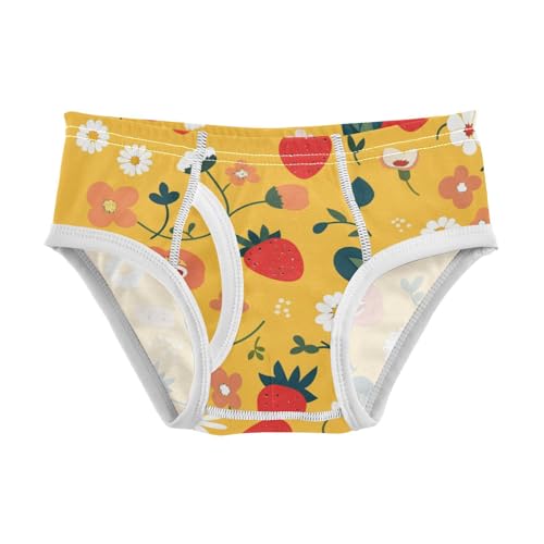 Vector Strawberry Pattern Design Boys Toddler Soft Kids Underwear Cute Children Undies