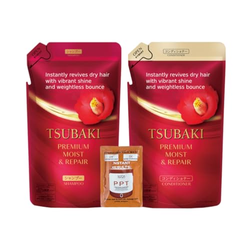 Moist Repair Tsubakii Shampoo and Conditioner Refill Pack Set image 3