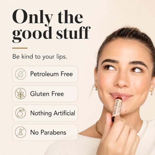 Image of Kind Lips Organic Lip Balm Variety Pack (5 Flavors) - Natural Lip Balm | Non Toxic, Petroleum Free, Simple & Clean Ingredients, Effective Lip Care