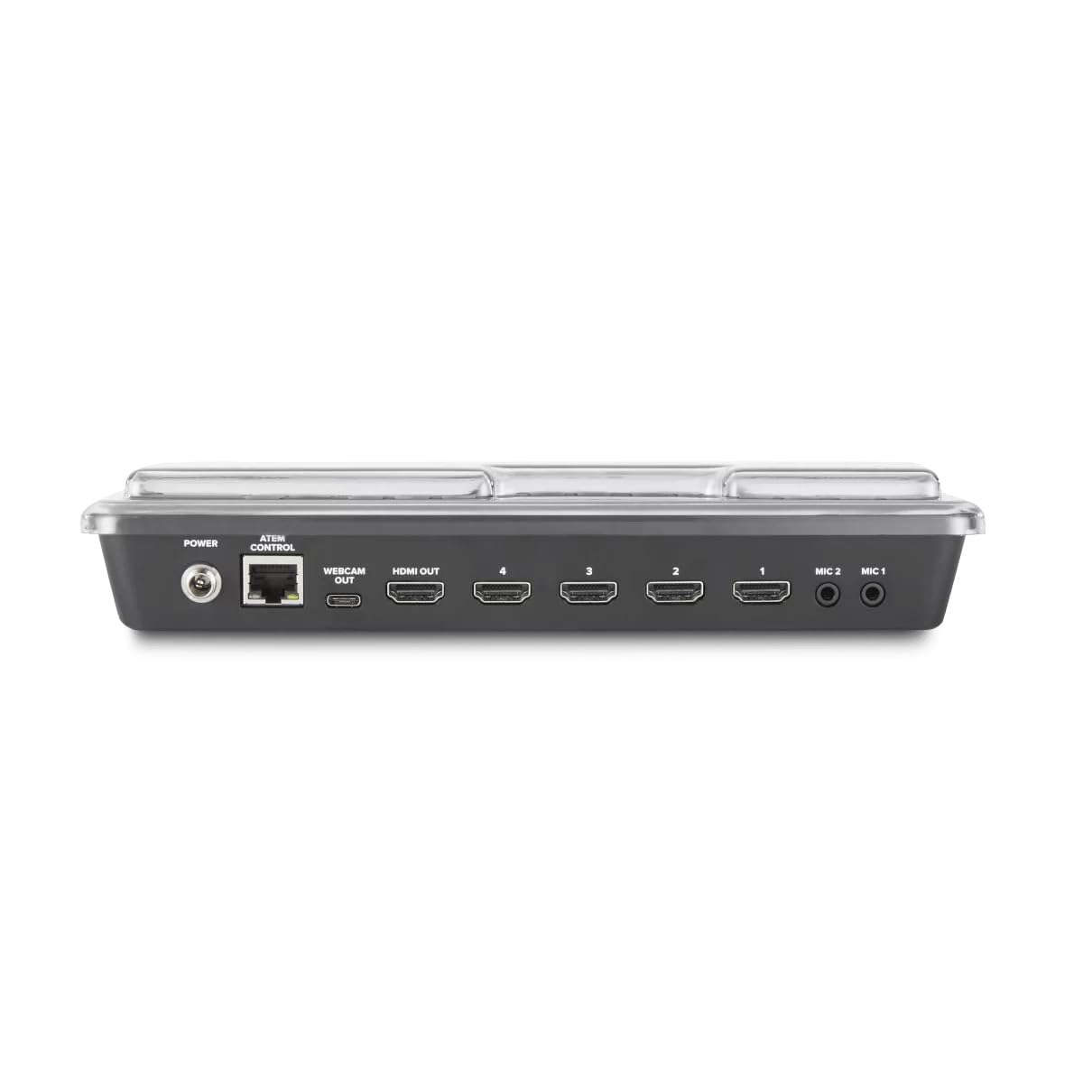Decksaver Copertura per Blackmagic Design Atem Mini - Coperchio Protettivo in Policarbonato Super Resistente di Colore Chiaro Affumicato, Prodotto nel Regno Unito
