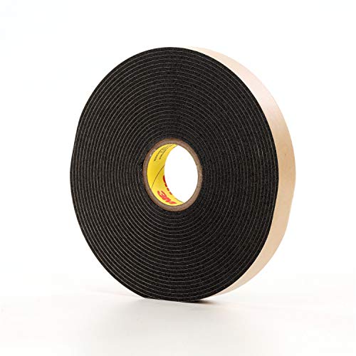 Image of 3M 23528-case Double Coated Polyethylene Foam Tape 4496, 1 /4 inch x 36 yd., Acrylic, Black (Pack of 36)