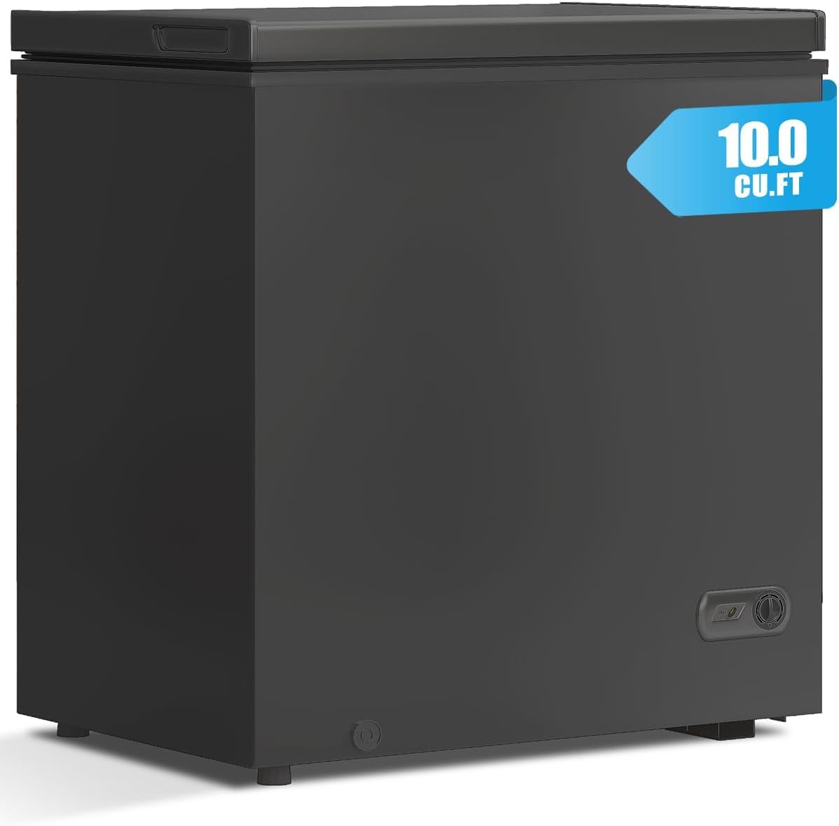 Muhub Chest Freezer,New 10 cu ft Chest Freezer Black