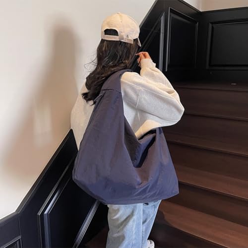 Bolso tote ligero de nailon con asa superior y correas acolchadas, impermeable, con múltiples bolsillos y cierre de cremallera, para trabajo y uso diario miniatura 2