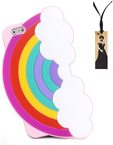 CASESOPHY 3D Cartoon Rainbow Shaped Case for iPhone 6+ iPhone 6s+ Large Size 5.5" Screen Soft Silicone Rubber Cool Fun Cute Fashion Fresh Hot for Women Girls Teens Kids