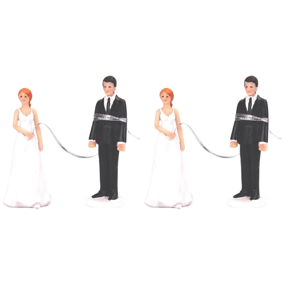 Abaodam 2st Braut Bräutigam Figuren Desktop-ornament Des Bräutigams Romantische Statue Hochzeitstorte Ornament Hochzeits-cupcake Paar Kuchenfiguren Liebhaber Hochzeitskarte Miniatur