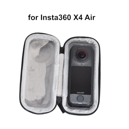 Image of Hard Case for Insta360 X4 Air /X5, X4, Small Bag, Hard Shell, Good Protection, Anti-scrathes, Supports camera with Lens Guard, With Lanyard and Carabiner Clip