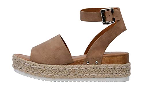 CUSHIONAIRE Women's Espadrille Flatform Open Toe Sandal