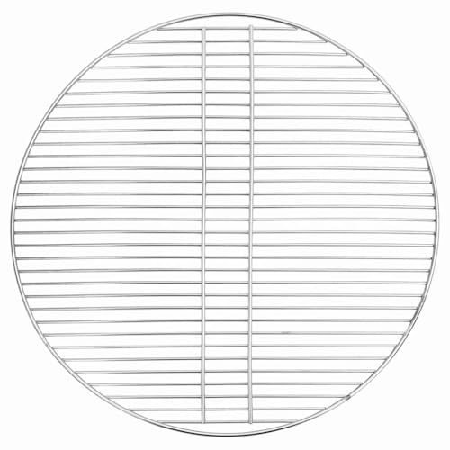 vidaXL Grille de Barbecue Argenté 60 x 60 cm Acier Inoxydable, Grille à Barbecue Ronde, Moderne, pour Jardin et terrasse, Durable, Rack extérieur pour Patio