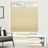 LazBlinds No Tools No Drill Cordless Cellular Shades, Top Down Bottom Up (TDBU) Honeycomb Shades for Home, Blackout Light Blocking Thermal Insulation Blinds for Windows, 22
