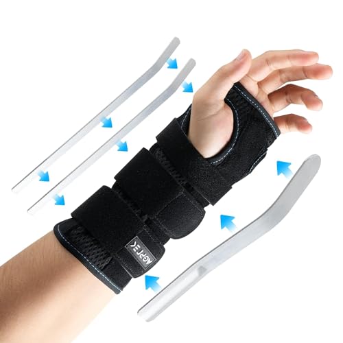 AGPTEK Wrist Brace for Carpal Tunnel Relief Night Support Wrist Support Adjustable Hand Brace with 3 Stays Women Men Wrist Splint for Tendonitis Arthritis Sprains Fits for Right Left Hand 1 Pack
