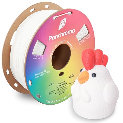 Polymaker Panchroma Satin PLA Filament, Satin White 1.75mm 3D Printing Filament, 3D...