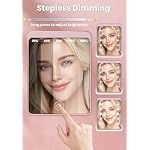 Compact Mirror, Rechargeable 30X Magnifying Mirror with 3 Lighting Modes & Dimmable Brightness, Portable Travel Makeup Mirror with Light, Essentials for Travel, Pocket, Purse Pink - Image 3