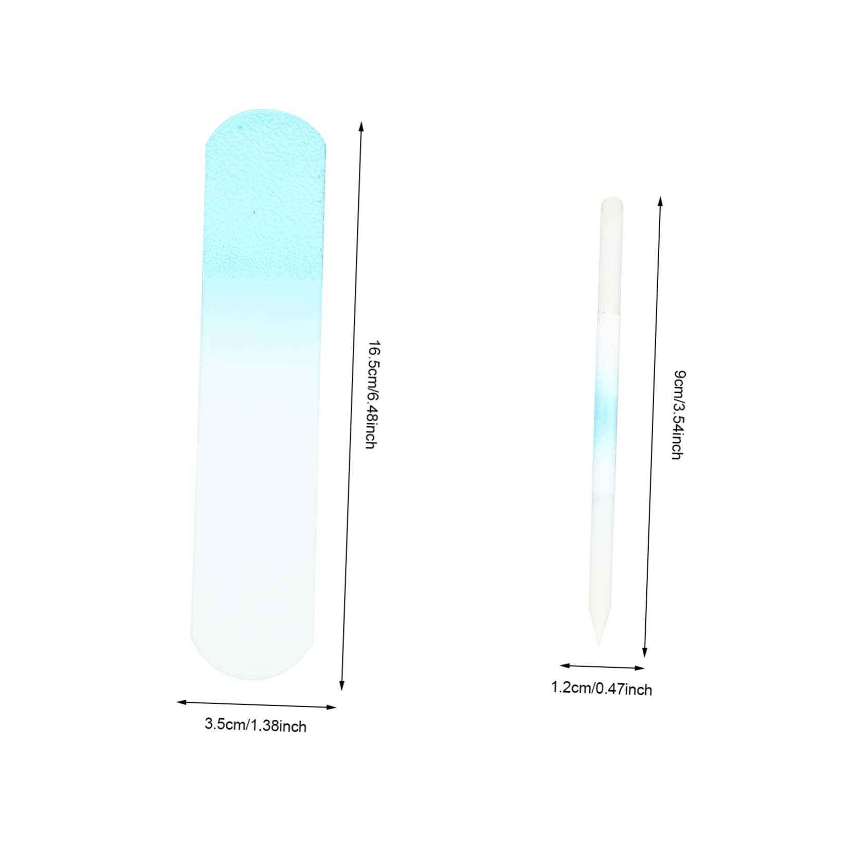 Healeved 8stücke Glas-nagelfeilen Professionelle Maniküre-werkzeuge Für Naturnägel Ergonomisches Design Mit Blauem Griff Für Zuhause Und Salongebrauch