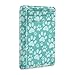 Seamless Teal Doggy Paws on Turquoise Slim Minimalist Wallet, Front Pocket RFID Leather Blocking Card Holder Case for Men Women Girls Ladies, Stylish Printing Gift