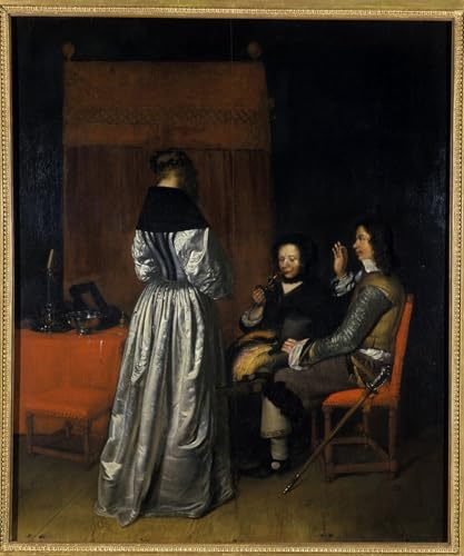 Tableau sur Toile Caspar Netscher - Décoration de Chambre 60x90cm