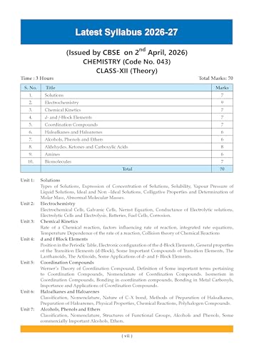 Image of Oswaal CBSE & NCERT One for All Class 12 Chemistry | Includes 2026 Papers (Delhi & Outside Delhi)-fully solved | With NCERT, NCERT Exemplar & Competency-based questions | For 2027 Exam