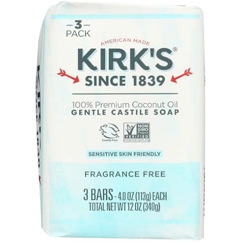 Kirks Soap Bar 3pk Frag Free Cover