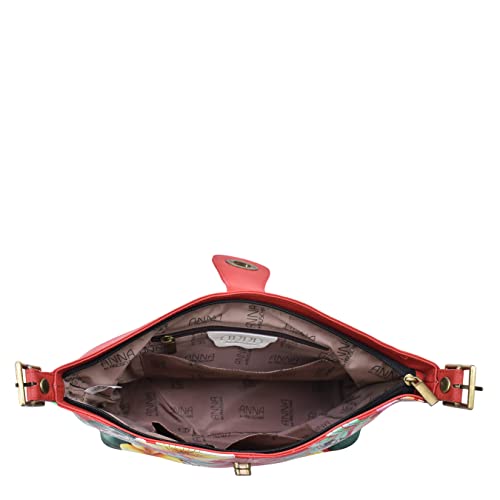 Image of Anna by Anuschka Women's Hand-Painted Genuine Leather Studded Side Hobo