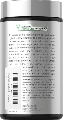 Image of Horbaach Maca Root Capsules for Men and Women | 120 Pills | High Potency Extract | Non-GMO and Gluten Free Formula