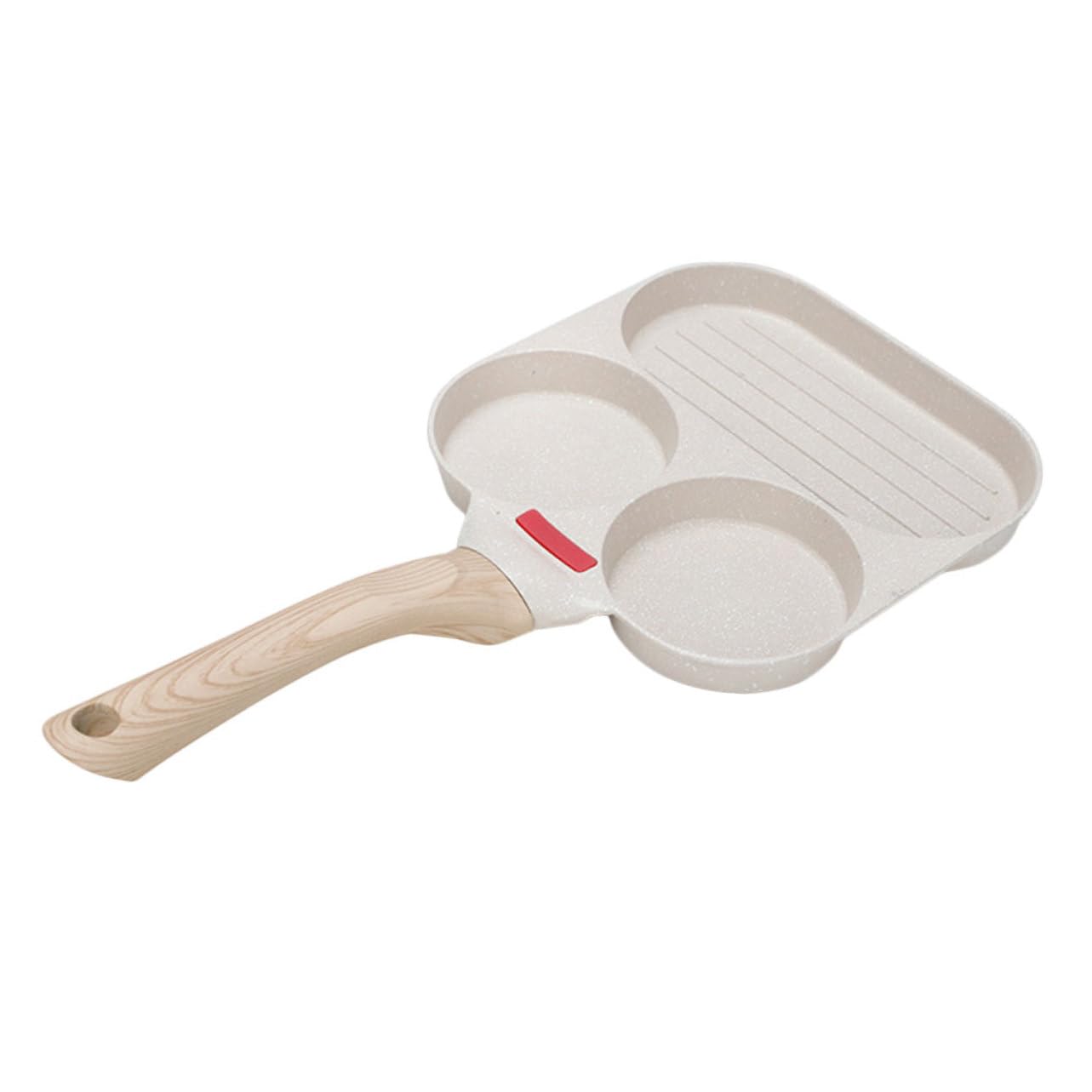 Padella Veloce per Lega Alluminio di Beige in e Multiuso Pancake Resistente Antiaderente Forma Rotonda per Cucina e Campeggio per Frittate e Colazione