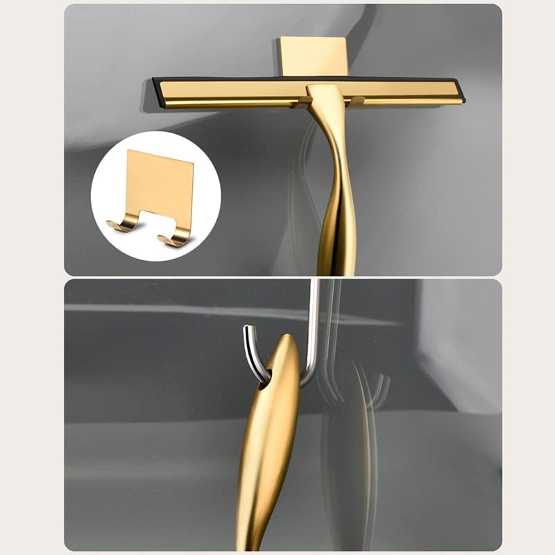 Lavavetri, Tergipavimento for doccia in acciaio inox con maniglia | Lama in gomma siliconica for superfici di finestre, specchi, bagni, cucine e auto(12in)