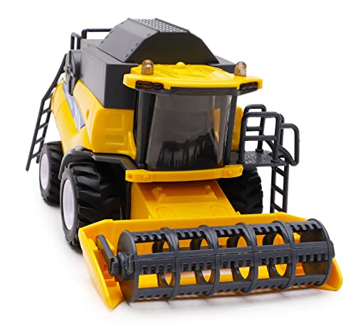 Toyland® 1:32 Scale Friction Powered Yellow Combine Harvester Toy Vehicle - Farm Toys - 25cm x 11cm (9.8" x 4.3")