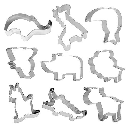 Hengyid Animal Cookie Cutter Set - 9 Pcs Stainless Steel Shaped Cookie Candy Food Cutters Molds For Diy, Kitchen, Baking, Cake, Holiday Celebration, Kids Animal Themed Birthday Party (Animal) #TOP1