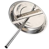 Angoily Edelstahl Bräter mit Vertikalem Hähnchenbratrost 24cm für Geflügelgrillen Abnehmbar und Fettabführend Geeignet für Truthahn und Gans