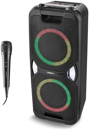 MEDION PE-1 Pure Enceinte Portable de soirée (Enceinte Bluetooth,...