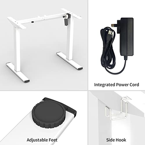 Height-Adjustable-Standing-Desk-Frame-Electric-Sit-Stand-Desk-Base-with-Automatic-Memory-SmartHandset-Ergonomic-Standing-Desk-Base-Workstation-Frame-for-40-to-63-Desk-Topswhite-Frame