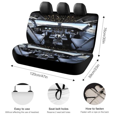 Funda para asiento trasero de coche elástica y antideslizante con ajuste universal 2