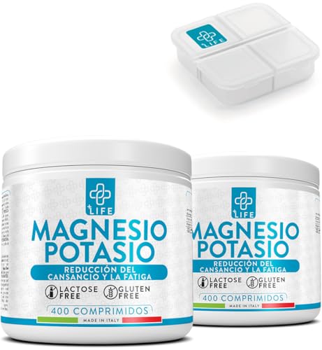Magnesio Y Potasio 800 Comprimidos PiùLife, Suplemento Para El Cansancio Y La Fatiga, Citrato De Potasio Y Magnesio, Sales Minerales, Recuperador Muscular, Sistema Nervioso, Equilibrio Electrolitos