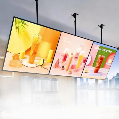 Ultra Slim LED Light Box for Restaurants & Cafes, Digital Menu Board Screen, Backlit Advertising Display, TV Billboard for Shops (60x120cm / 23.6x47.2in)