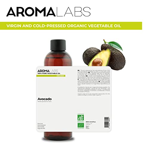ORGANIC - AVOCADO Oil - 250mL - 100% Pure, Natural, Cold Pressed and AB Certified - AROMA LABS (French Brand) - Image 2