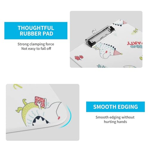 Porte-document avec clip A4 dinosaure mignon planchette rigide