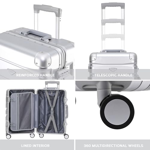 Valise Flight Knight rigide et légère équipée de 8 roues de spinner - 7