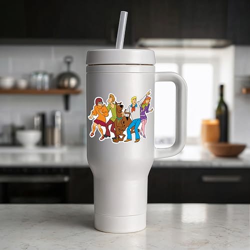Image of Elektroplate Officially Licensed Scooby-Doo Mystery Inc. Gang 3.5 inch x 5.0 inch Dynamic Decal | Premium Automotive-Grade All Weather Vinyl Sticker for Car, Water Bottle, Laptop, Cooler, Phone | Made in USA