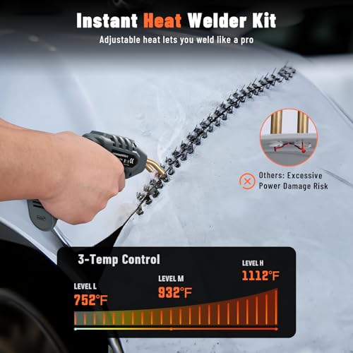 Katerk Cordless Plastic Welder with 400 Staples, Portable Repair Welder Kit - image 2