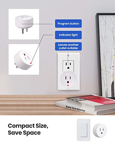 Zoiinet Remote Control Outlet Plug Switch, Buckle Design & Removable Wireless Light Switch, No Wiring Needed, 300 Ft, 10A/1200W, Programmable, For Household Appliances #TOP3